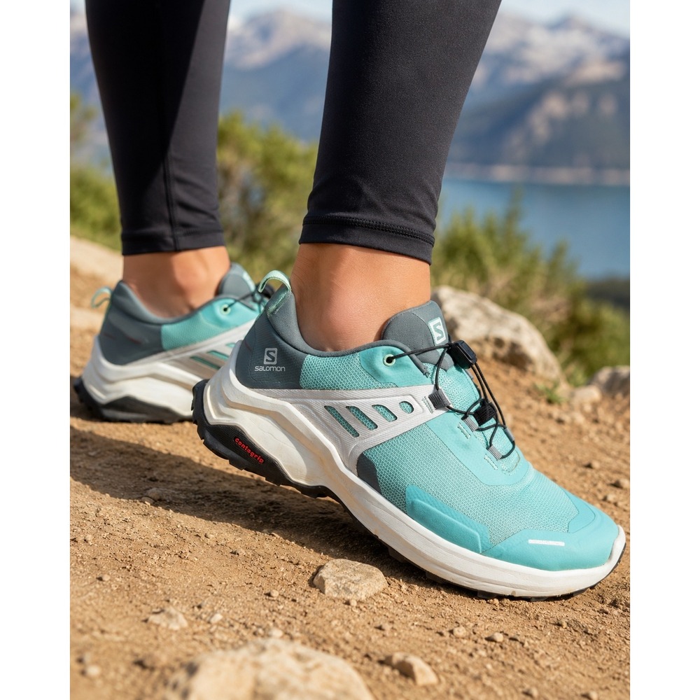 Salomon X Raise Trail Running Shoes Women's US 9 Blue Quicklace Contagrip Hiking